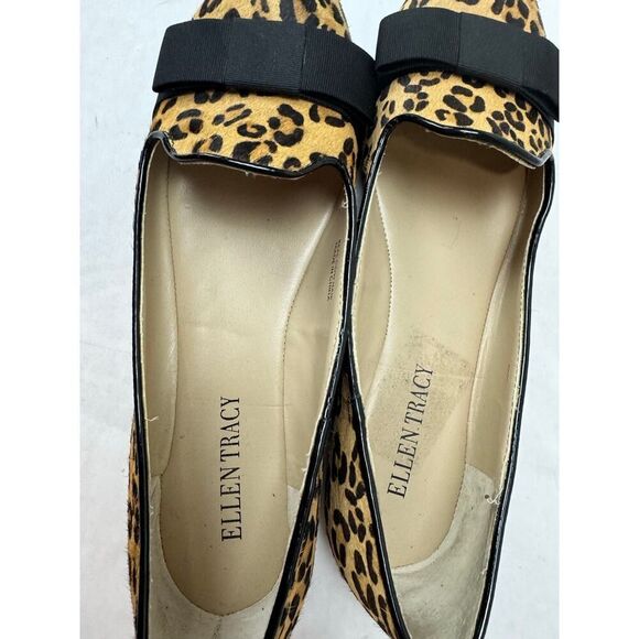 Y2K Cheetah Print Vintage Cow Hair Ellen Tracy Ballet Flats Bethesda - Size 6.5 - Picture 8 of 9